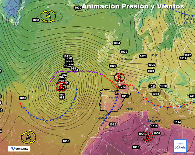 Animación presión y viento,BFA