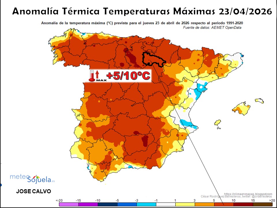 Anomalía Térmica de las Temperaturas Máximas