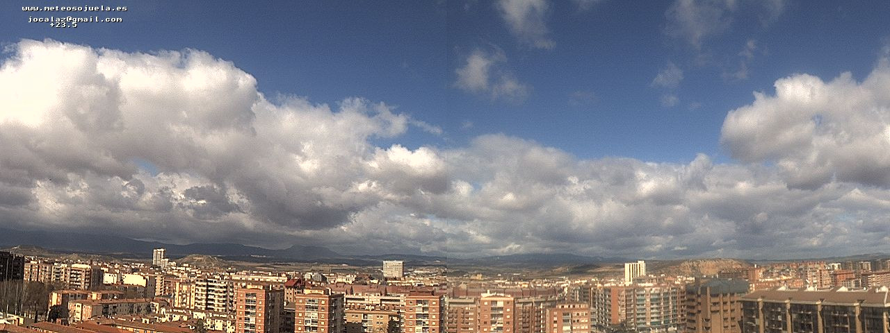 Imagen WEBCAM Logroño Nubes y claros cierzo www.meteosojuela.es