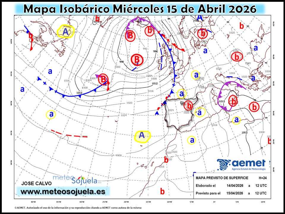 Mapa Isobárico La Rioja. Meteosojuela