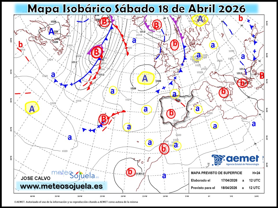 Mapa Isobárico La Rioja. Meteosojuela