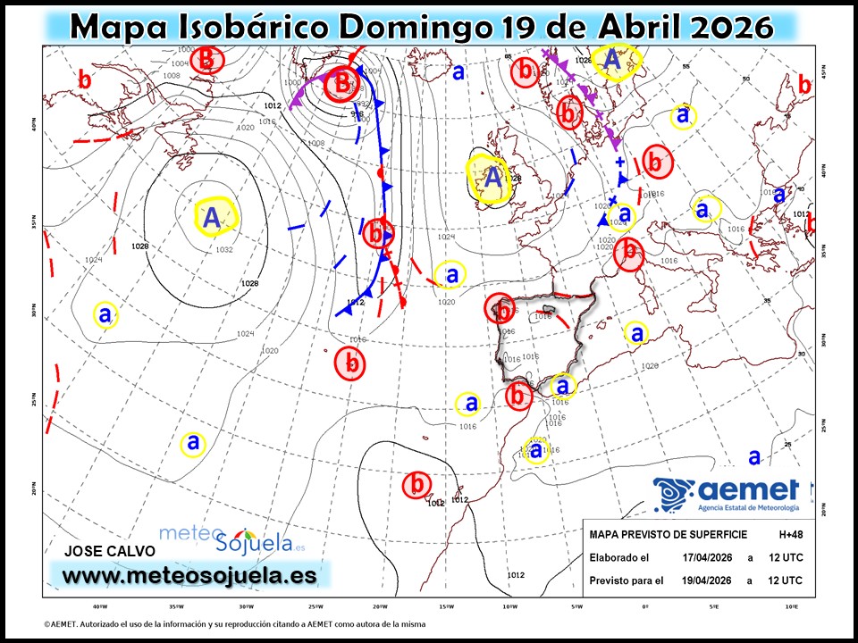 Mapa Isobárico La Rioja. Meteosojuela