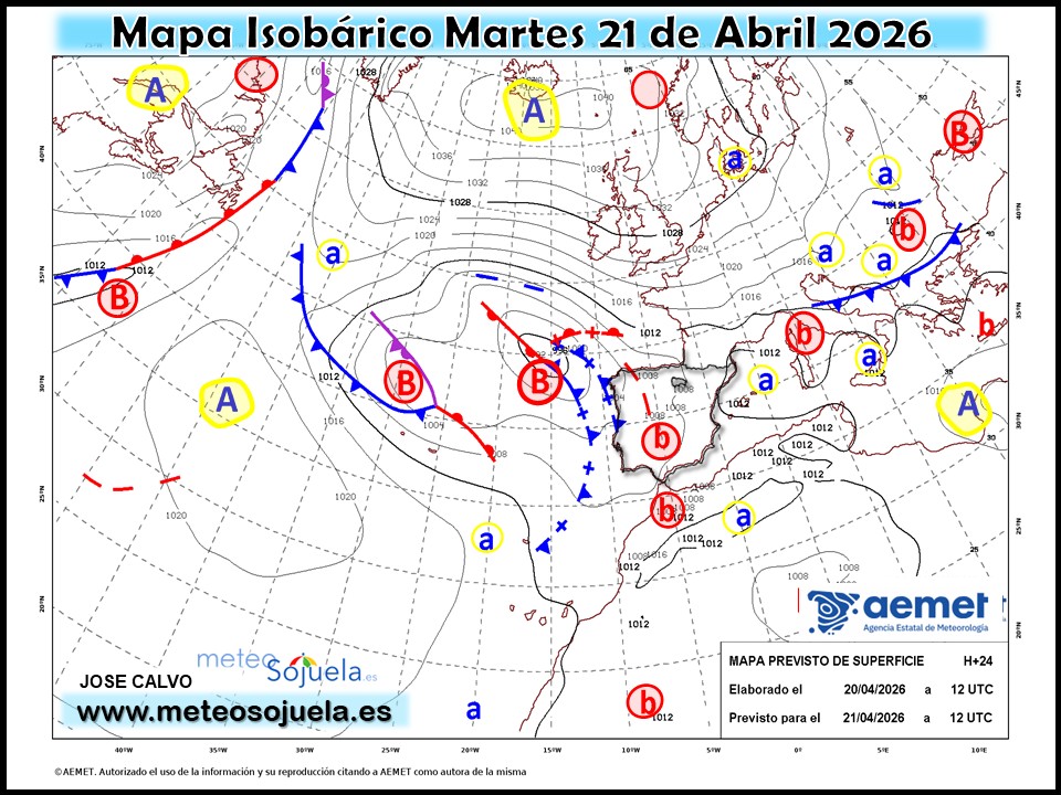 Mapa Isobárico La Rioja. Meteosojuela