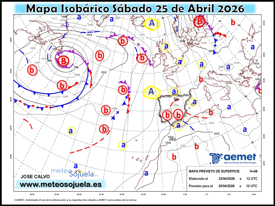 Mapa Isobárico La Rioja. Meteosojuela