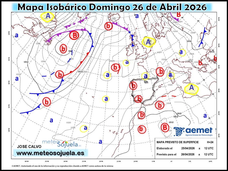 Mapa Isobárico La Rioja. Meteosojuela