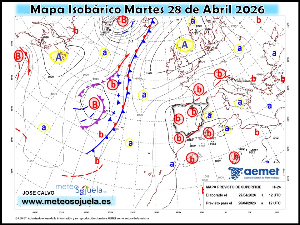 Mapa Isobárico La Rioja. Meteosojuela