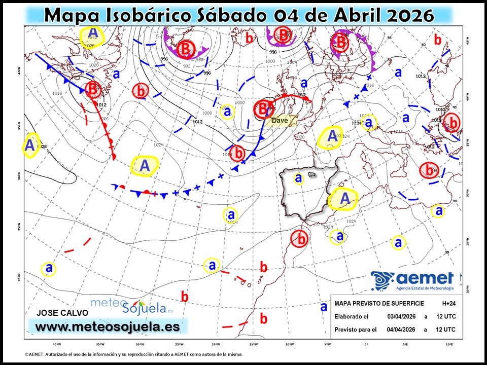 Mapa Isobárico La Rioja. Meteosojuela