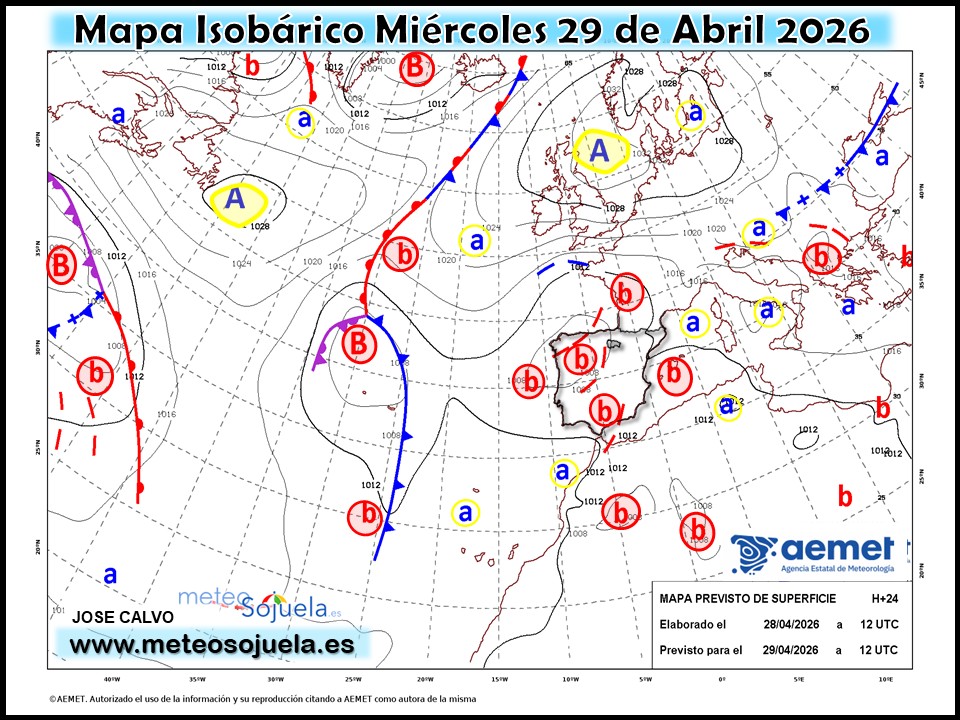 Mapa Isobárico La Rioja. Meteosojuela