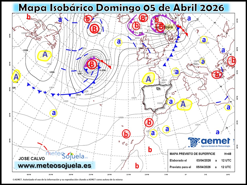 Mapa Isobárico La Rioja. Meteosojuela