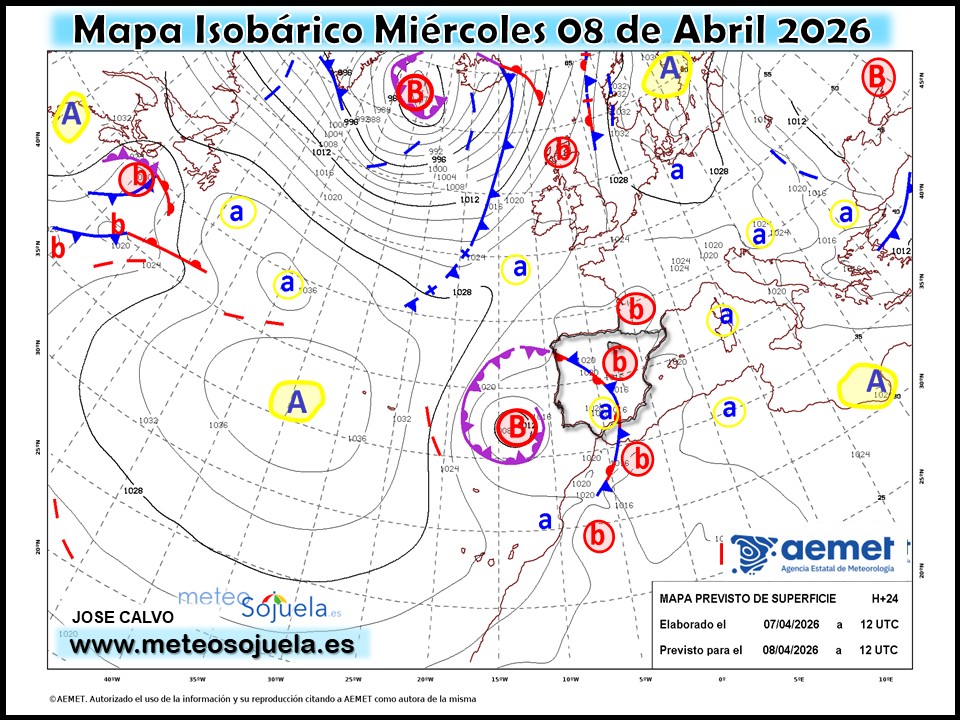 Mapa Isobárico La Rioja. Meteosojuela