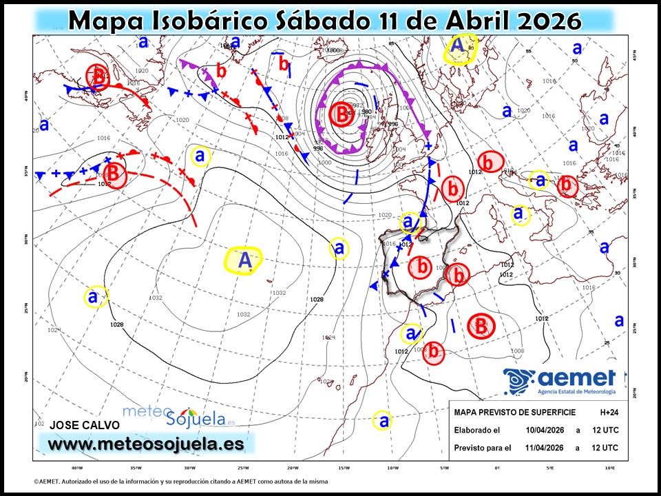 Mapa Isobárico La Rioja. Meteosojuela