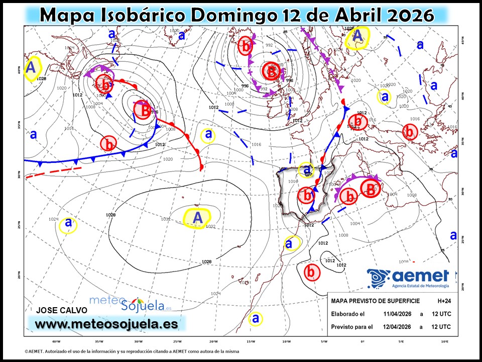 Mapa Isobárico La Rioja. Meteosojuela
