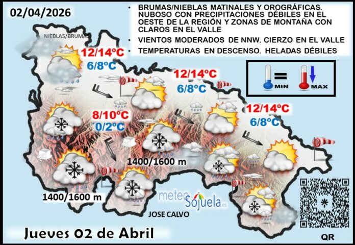 Mapa del tiempo en La Rioja. Meteosojuela Mapa del tiempo en La Rioja. Meteosojuela