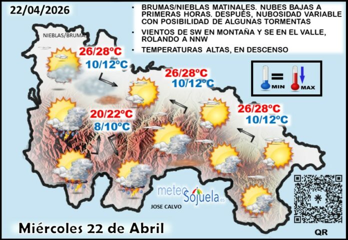 Mapa del tiempo en La Rioja. Meteosojuela Mapa del tiempo en La Rioja. Meteosojuela