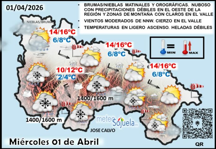 Mapa del tiempo en La Rioja. Meteosojuela Mapa del tiempo en La Rioja. Meteosojuela