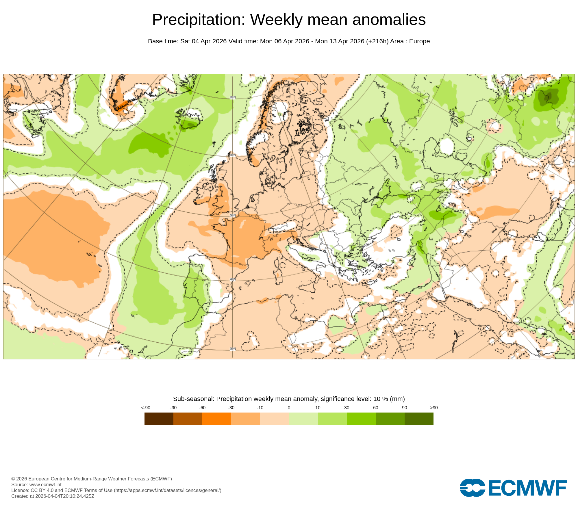 Modelos de Precipitación Abril 2ªsemana ECMWF .Meteosojuela La Rioja