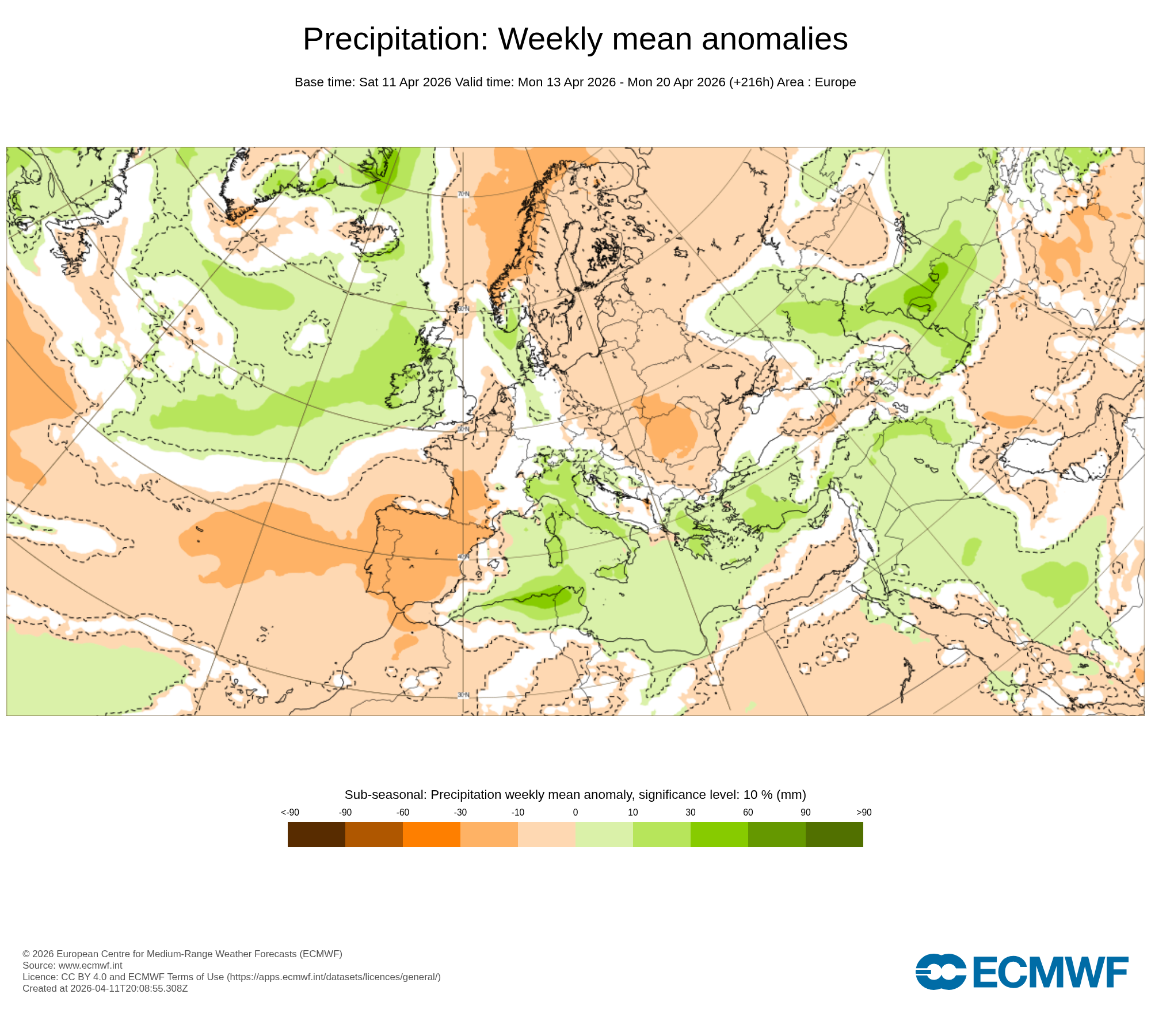 Modelos de Precipitación Abril 3ªsemana ECMWF .Meteosojuela La Rioja