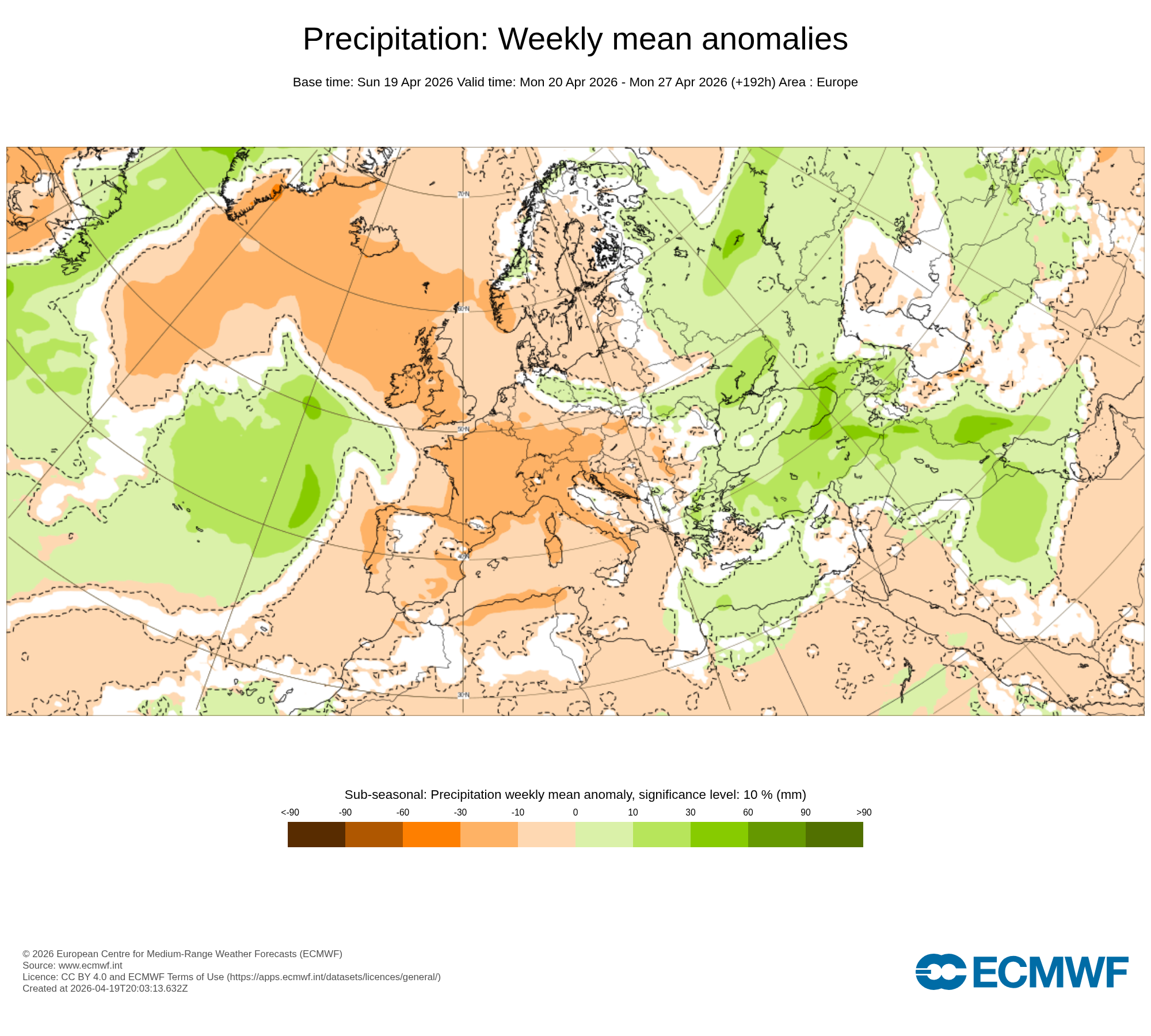 Modelos de Precipitación Abril 4ªsemana ECMWF .Meteosojuela La Rioja