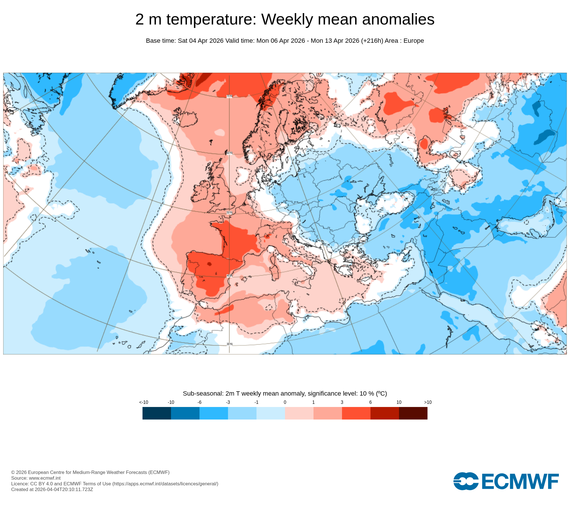 Modelos de Temperatura Abril 2ªsemana ECMWF .Meteosojuela La Rioja