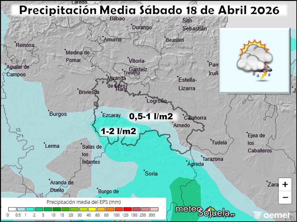 Precipitación Media según AEMET