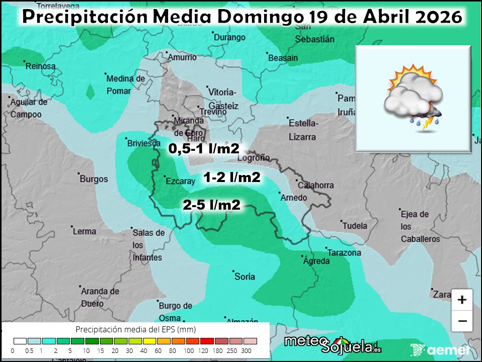 Precipitación Media según AEMET