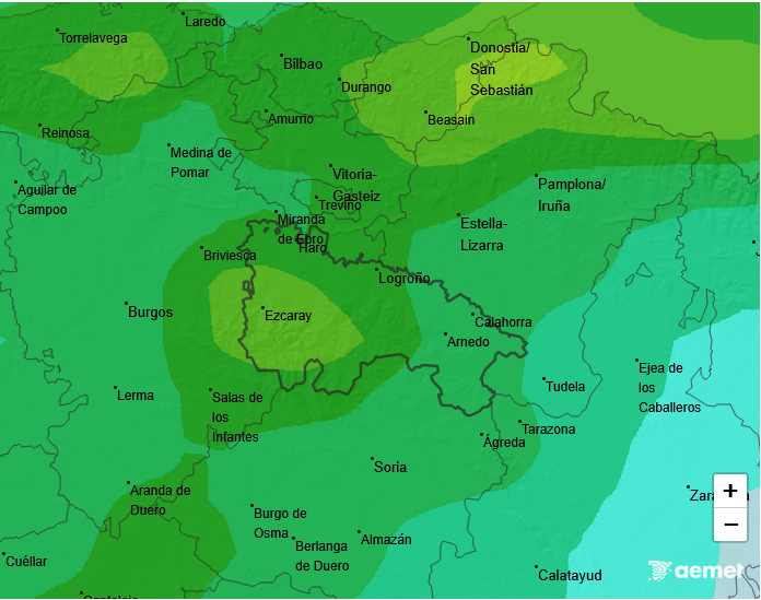 Precipitación Media según AEMET 1104