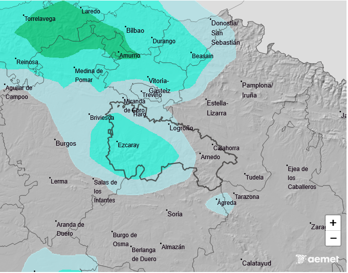 Precipitación Media según AEMET 1404