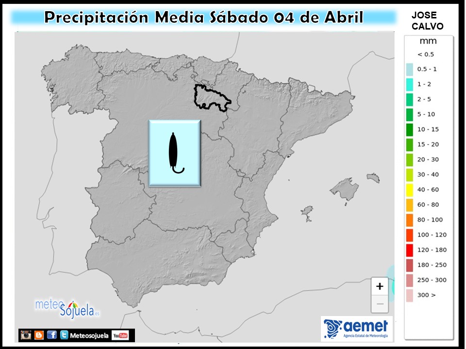 Precipitación Media según AEMET