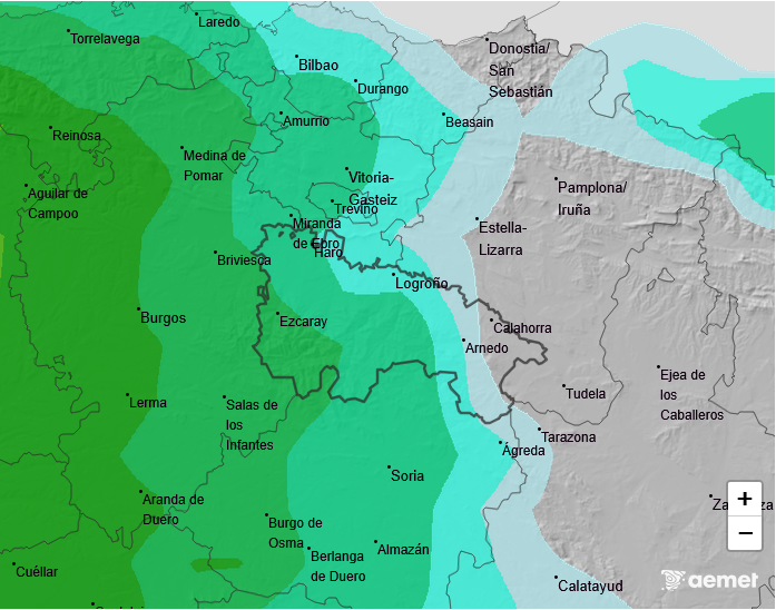 Precipitación Media según AEMET 24
