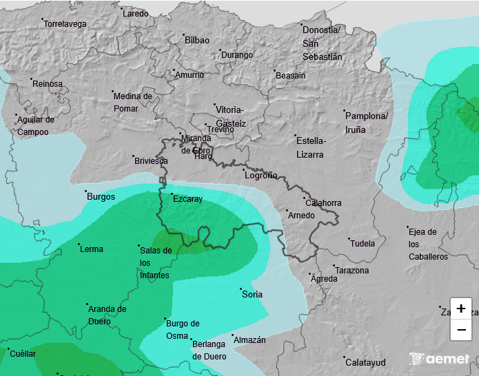 Precipitación Media según AEMET 25