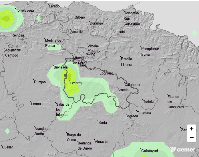 Probabilidad de precipitación según AEMET