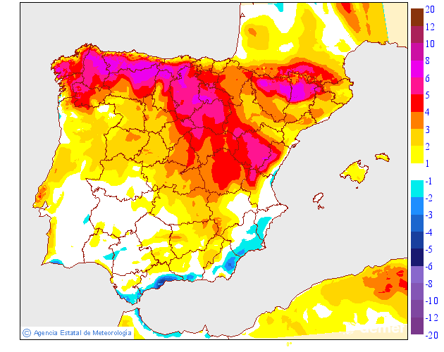 Variación de temperaturas máximas AEMET 03 Meteosojuela