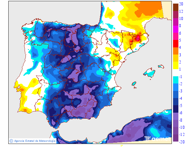 Variación de temperaturas máximas AEMET 24 Meteosojuela