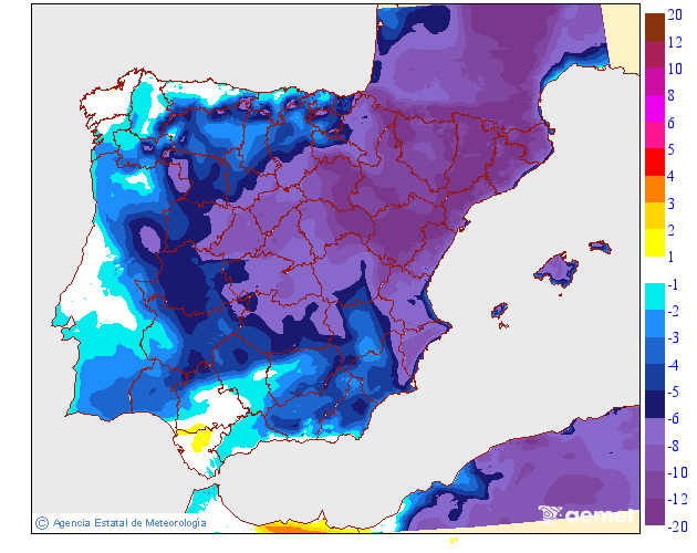 Variación de temperaturas máximas AEMET Meteosojuela 12