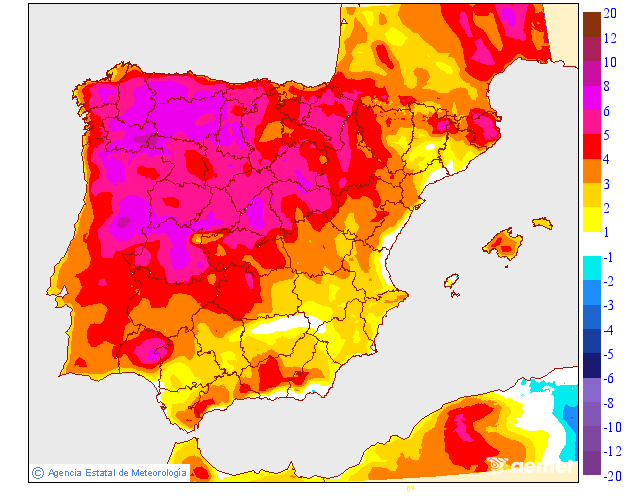 Variación de temperaturas máximas AEMET Meteosojuela 14