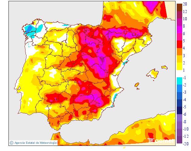 Variación de temperaturas máximas AEMET Meteosojuela 15