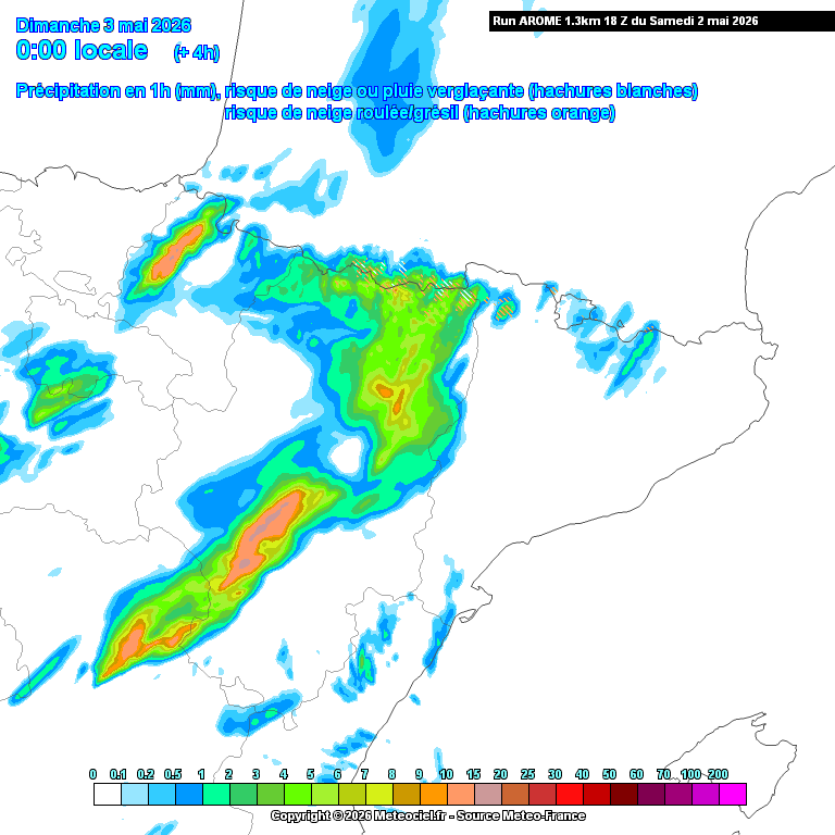Animación evolución de las precipitaciones previstas en La Rioja
