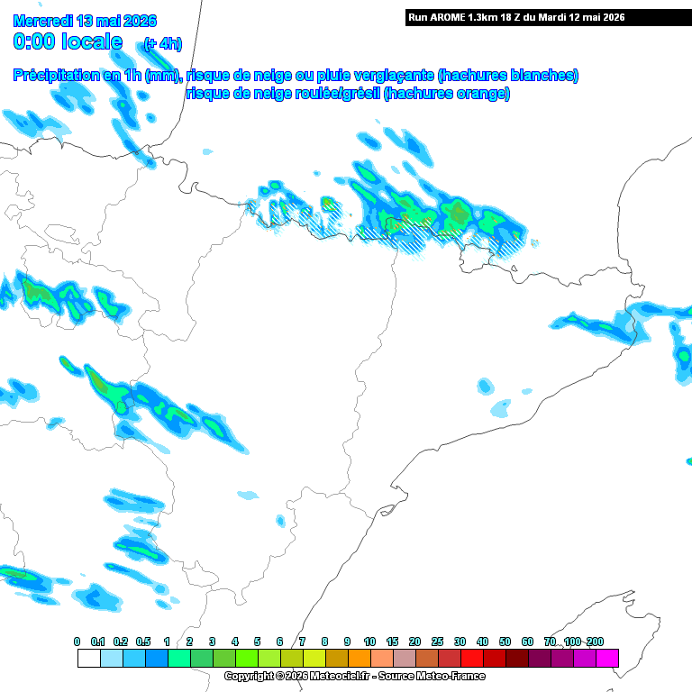 Animación evolución de las precipitaciones previstas en La Rioja