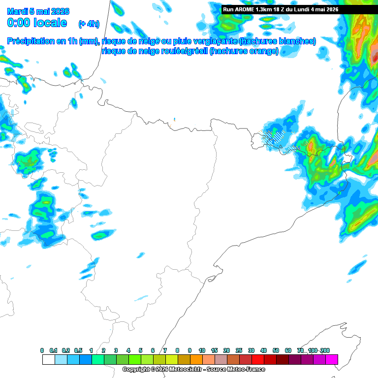 Animación evolución de las precipitaciones previstas en La Rioja