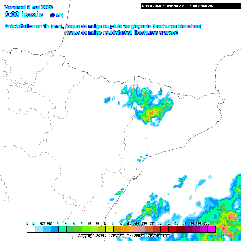 Animación evolución de las precipitaciones previstas en La Rioja