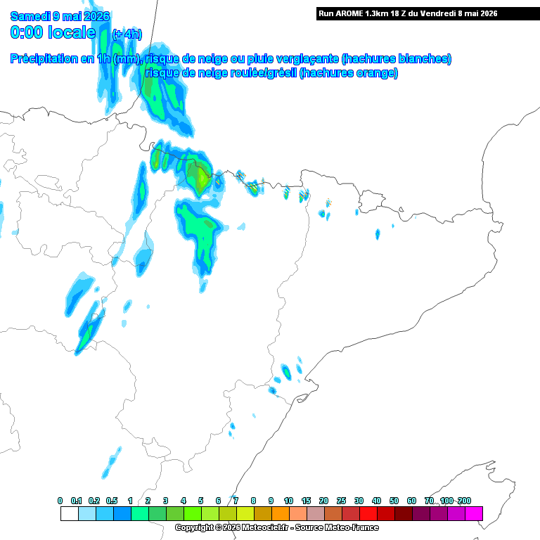 Animación evolución de las precipitaciones previstas en La Rioja