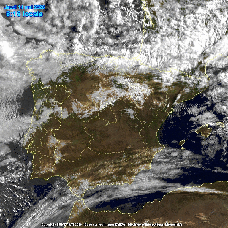 Animación imágenes satélite Meteosat. Situación de NW