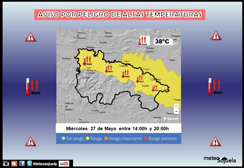 Aviso Amarillo por Altas Temperaturas La Rioja
