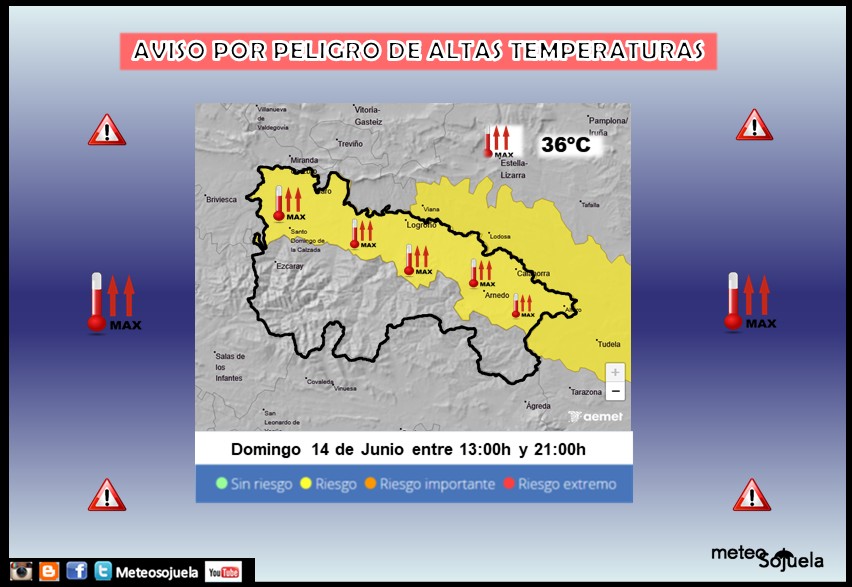Aviso Amarillo por Altas Temperaturas en la Ribera 14