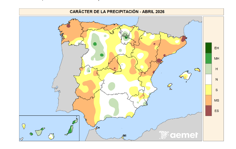 Caracter de Precipitación Abril 2026