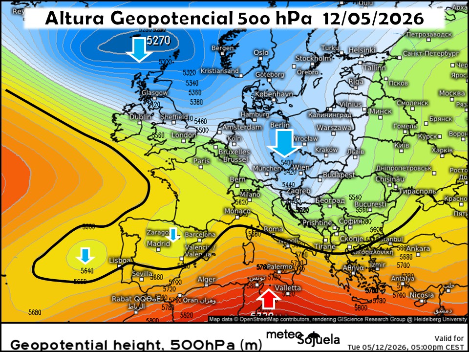 Embolsamiento de aire frío reincorporándose a la Circulación Atmosférica General
