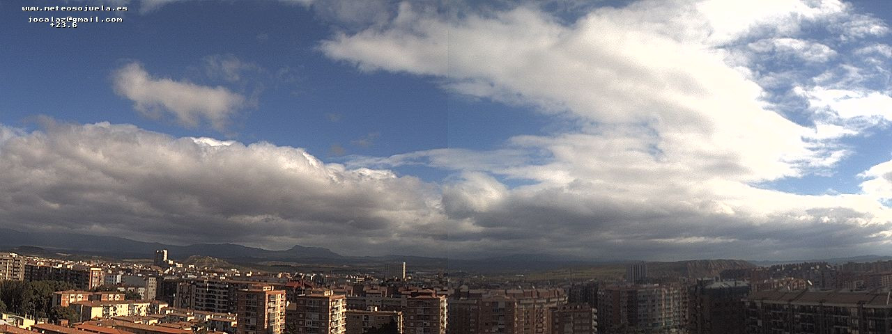 Imagen WEBCAM Logroño Estratocumulos Intervalos de nubes y claros con chubascos