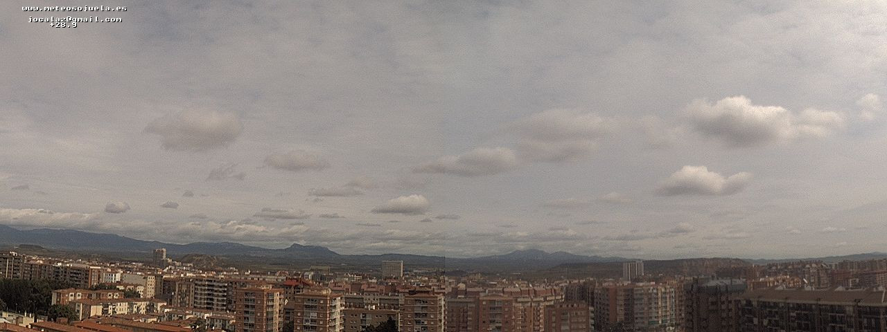 Imagen WEBCAM Logroño Nubes medias y altas, con algunos claros