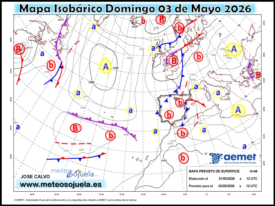 Mapa Isobárico La Rioja. Meteosojuela