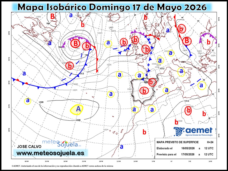 Mapa Isobárico La Rioja. Meteosojuela